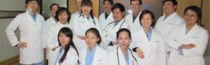 International and local healthcare professionals participating in a collaborative training program.