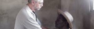 Healthcare provider delivering primary care to a community member.