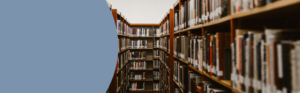 A library full of books.