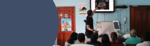 Learners participating in an instructor-led healthcare education session.